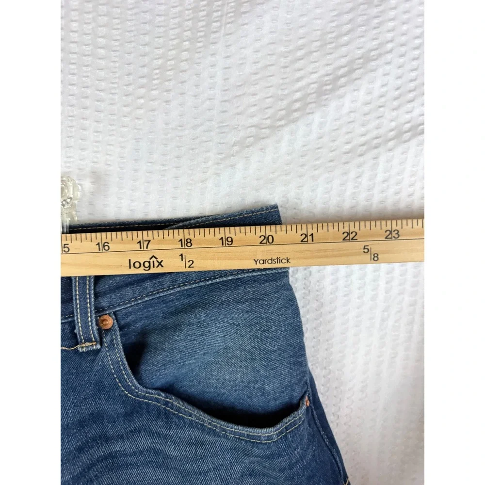 Levis 501 Original Fit Mens Dark Wash Straight Leg Button Fly Jeans 40x30